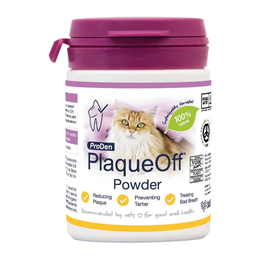 ProDen PlaqueOff 40g Powder for Cats, 100% Natural Tooth Care Powder, Protects Against Bad Breath, Helps with Tartar and Plaque