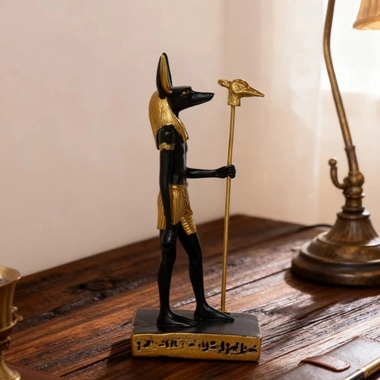 Egyptian Mythology Anubis Statue Resin Craft for Home Decoration in Bedroom-Live
