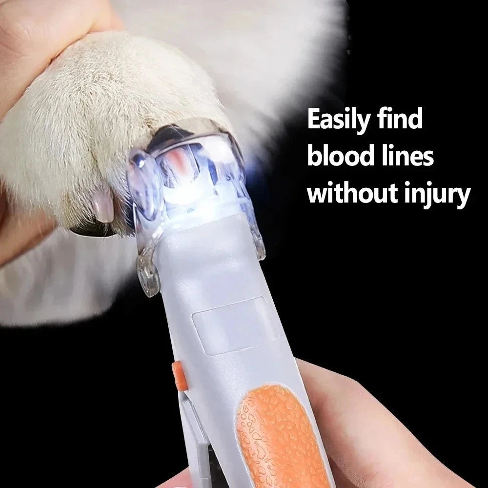 Professional Pet-Nail Clipper Scissors With-LED Light Cat Dog Nail Clippers Tool
