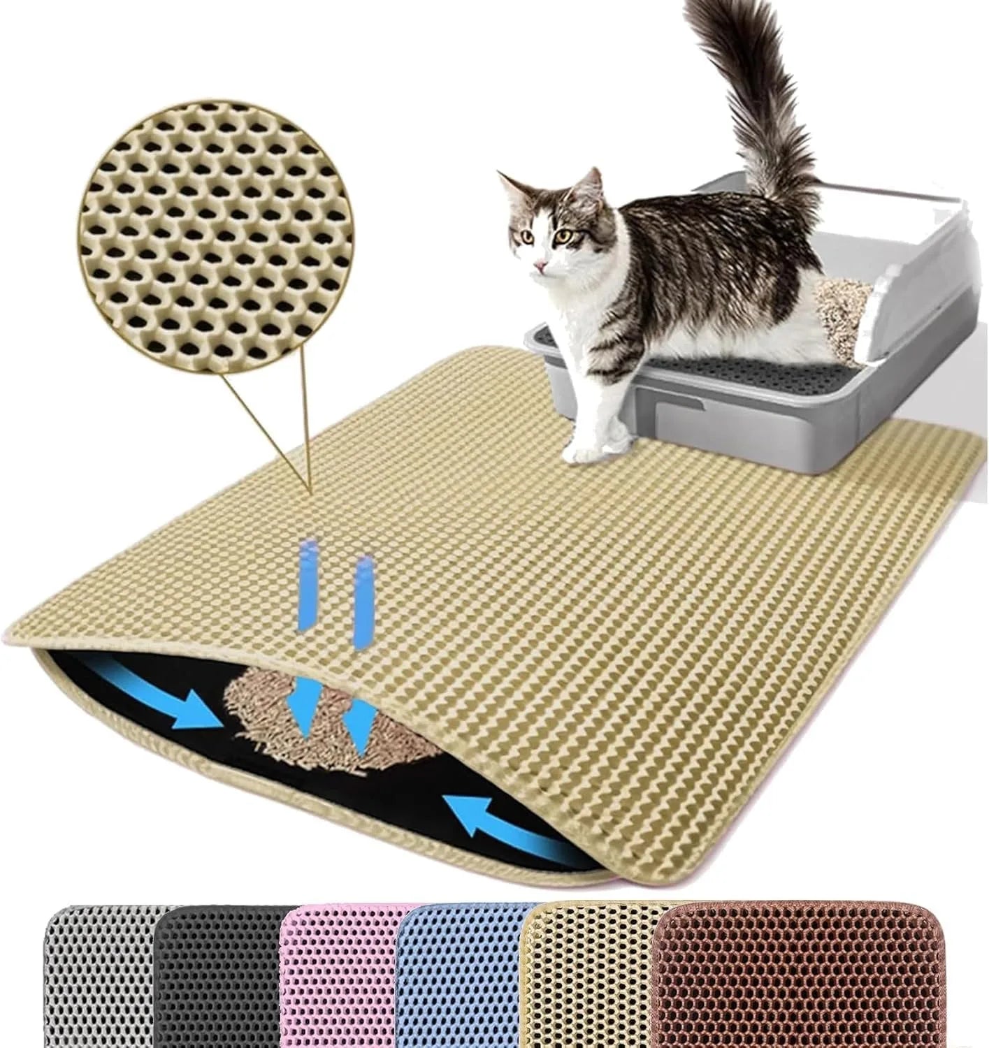 Keep Floors Clean Cat Litter Trap Mat