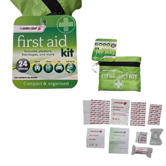 New-Masterplast Compact First Aid Kit 24pc-UK