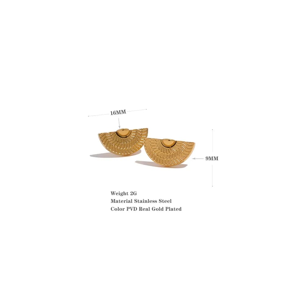 Ernie Gold Stud Earrings