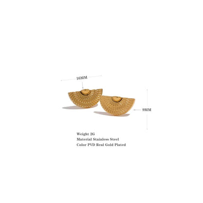 Ernie Gold Stud Earrings