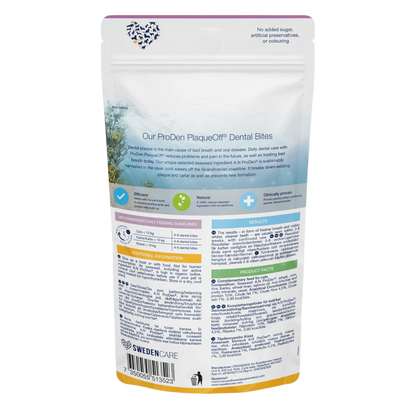 ProDen PlaqueOff Dental Bites for Cats Tartar & Bad Breath Remover 100% Natural Teeth Cleaner - Improve Overall Oral Health - Veggie Flavor 60g