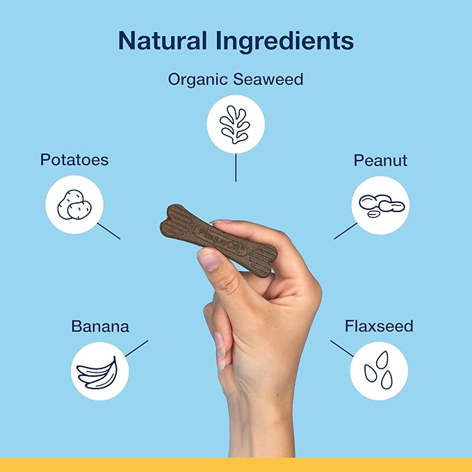 ProDen PlaqueOff 20 Mini Dental Bones for Small and Toy Dogs Tartar, Plaque & Bad Breath Remover, Improves Overall Oral Health(Peanut Butter & Banana)