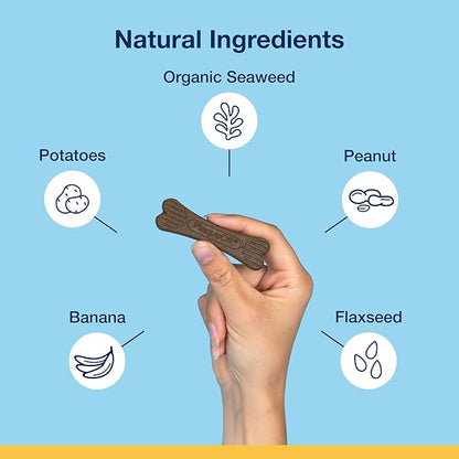 ProDen PlaqueOff 20 Mini Dental Bones for Small and Toy Dogs Tartar, Plaque & Bad Breath Remover, Improves Overall Oral Health(Peanut Butter & Banana)