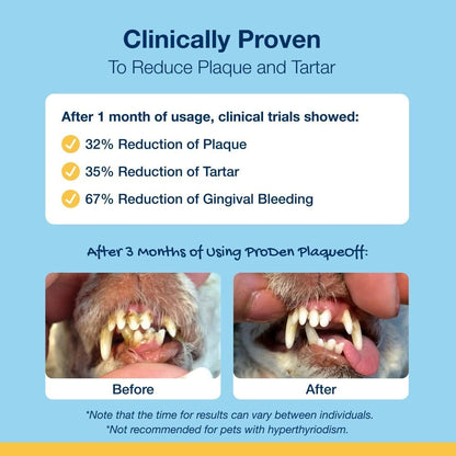 ProDen PlaqueOff 120 Soft Chews | Natural Plaque, Tartar & Bad Breath Remover for Cats | Works Systemically Not by Abrasion or Chewing