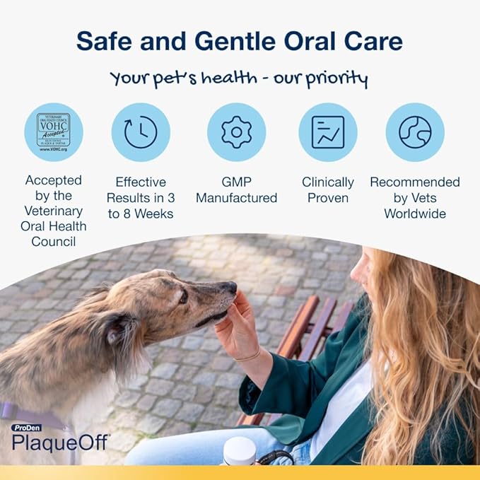 ProDen PlaqueOff 120 Soft Chews | Natural Plaque, Tartar & Bad Breath Remover for Small or Medium Dogs | Works Systemically Not by Abrasion or Chewing