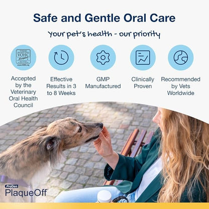 ProDen PlaqueOff 120 Soft Chews | Natural Plaque, Tartar & Bad Breath Remover for Small or Medium Dogs | Works Systemically Not by Abrasion or Chewing