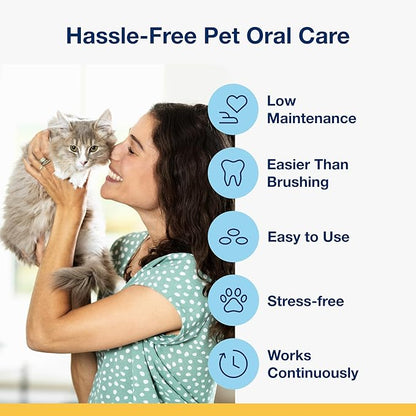 ProDen PlaqueOff Dental Bites for Cats Tartar & Bad Breath Remover 100% Natural Teeth Cleaner - Improve Overall Oral Health - Veggie Flavor 60g