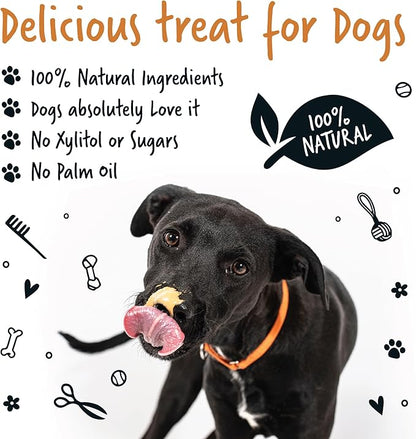 Bugalugs Dog Peanut Butter - 100% Natural Peanut Butter For Dogs & Puppy - Dog Food Toppers For Dog Lick Mats- Protein Treat Paste Free From Palm Oil, Wheat & Gluten free & No Sugar or Xylitol