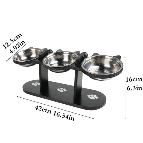 Slanted 3 Tier Pet Bowl Stand for Comfortable Dining