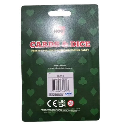 New-Hoot Playing Cards & Dice Games Set Traditional Playing Cards-UK