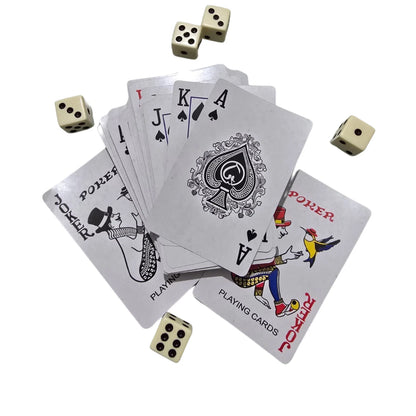 New-Hoot Playing Cards & Dice Games Set Traditional Playing Cards-UK