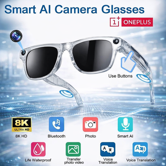 AI Glasses-*K Smart Voice Video Audio Recording Bluetooth Translator-UK