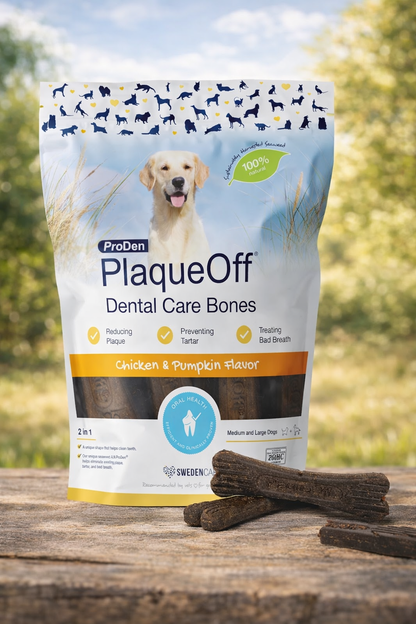 ProDen PlaqueOff 13 Dental Bones for Medium & Large Dogs, Tartar, Plaque & Bad Breath Remover, Improves Overall Oral Health Flavour(Chicken & Pumpkin)