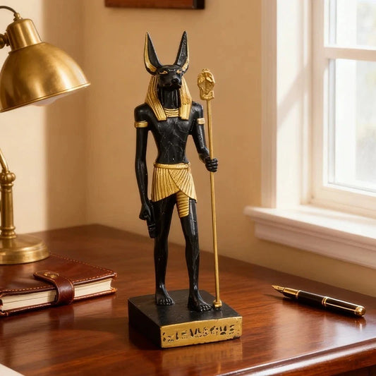 Egyptian Mythology Anubis Statue Resin Craft for Home Decoration in Bedroom-Live