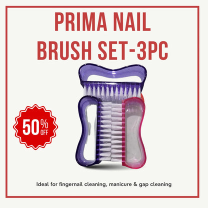 New-Prima Nail Brush Set-3pc-UK