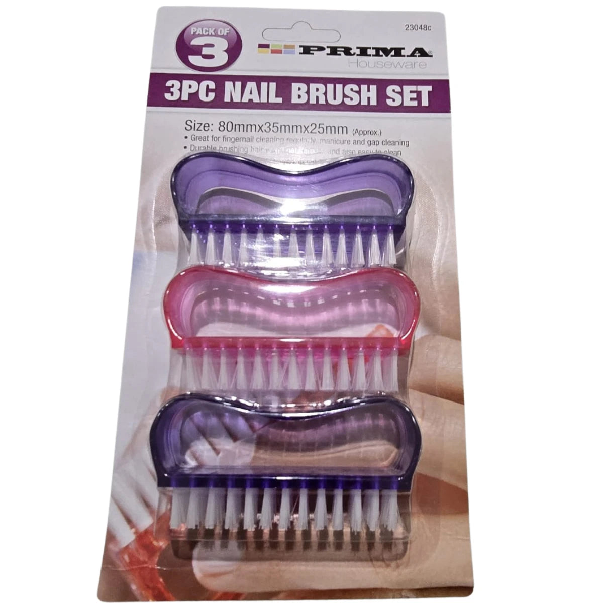New-Prima Nail Brush Set-3pc-UK