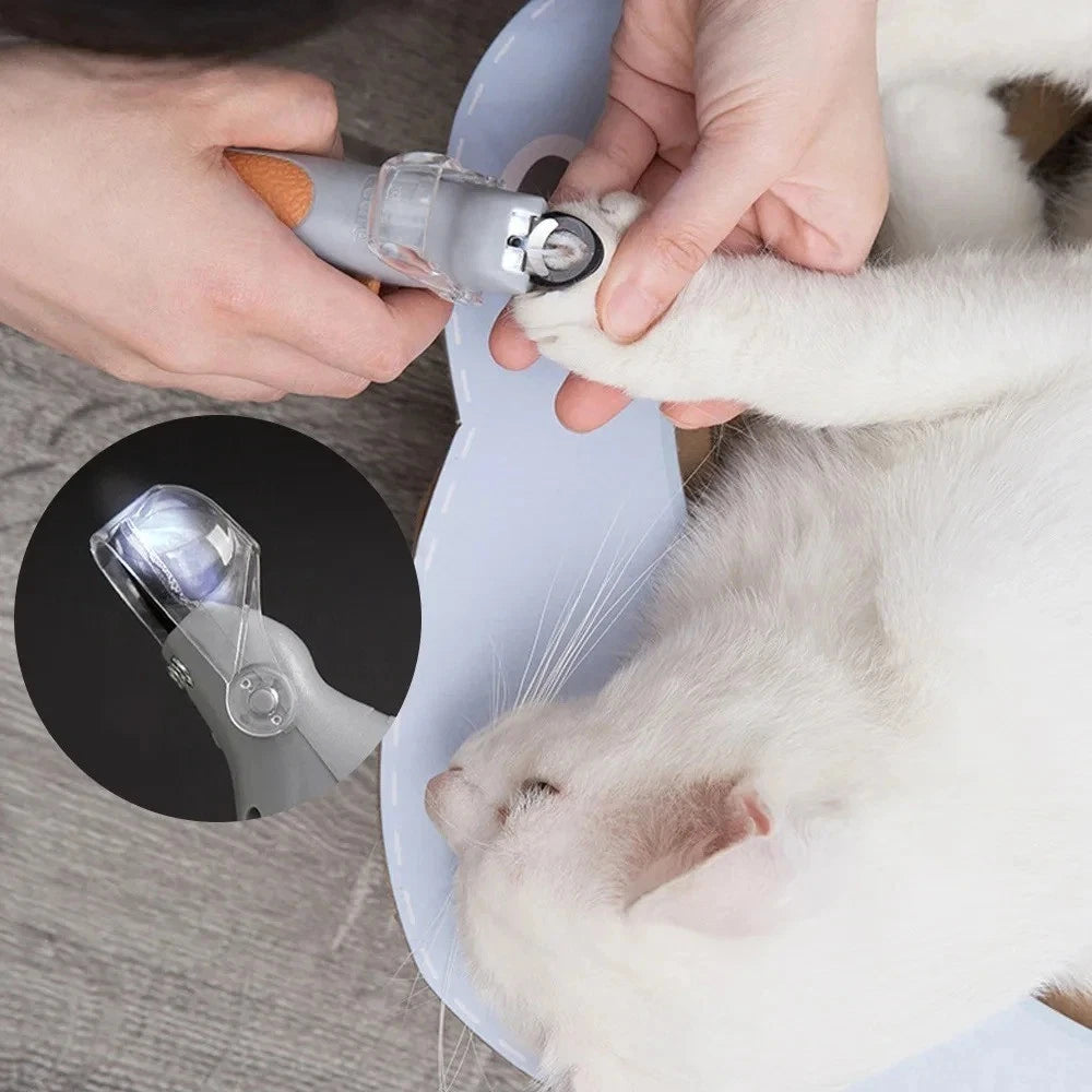 Professional Pet-Nail Clipper Scissors With-LED Light Cat Dog Nail Clippers Tool