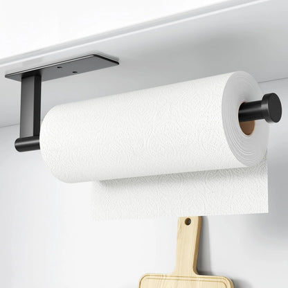 Sitara Black Under Cabinet Kitchen Roll Holder 33.5cm | Space-Saving Paper Towel Holder