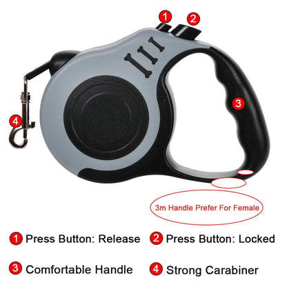 Smooth Control Retractable Dog Leash