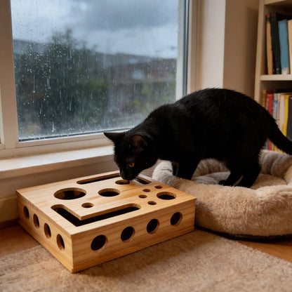 Cat Enrichment Puzzle Box for Playful Minds