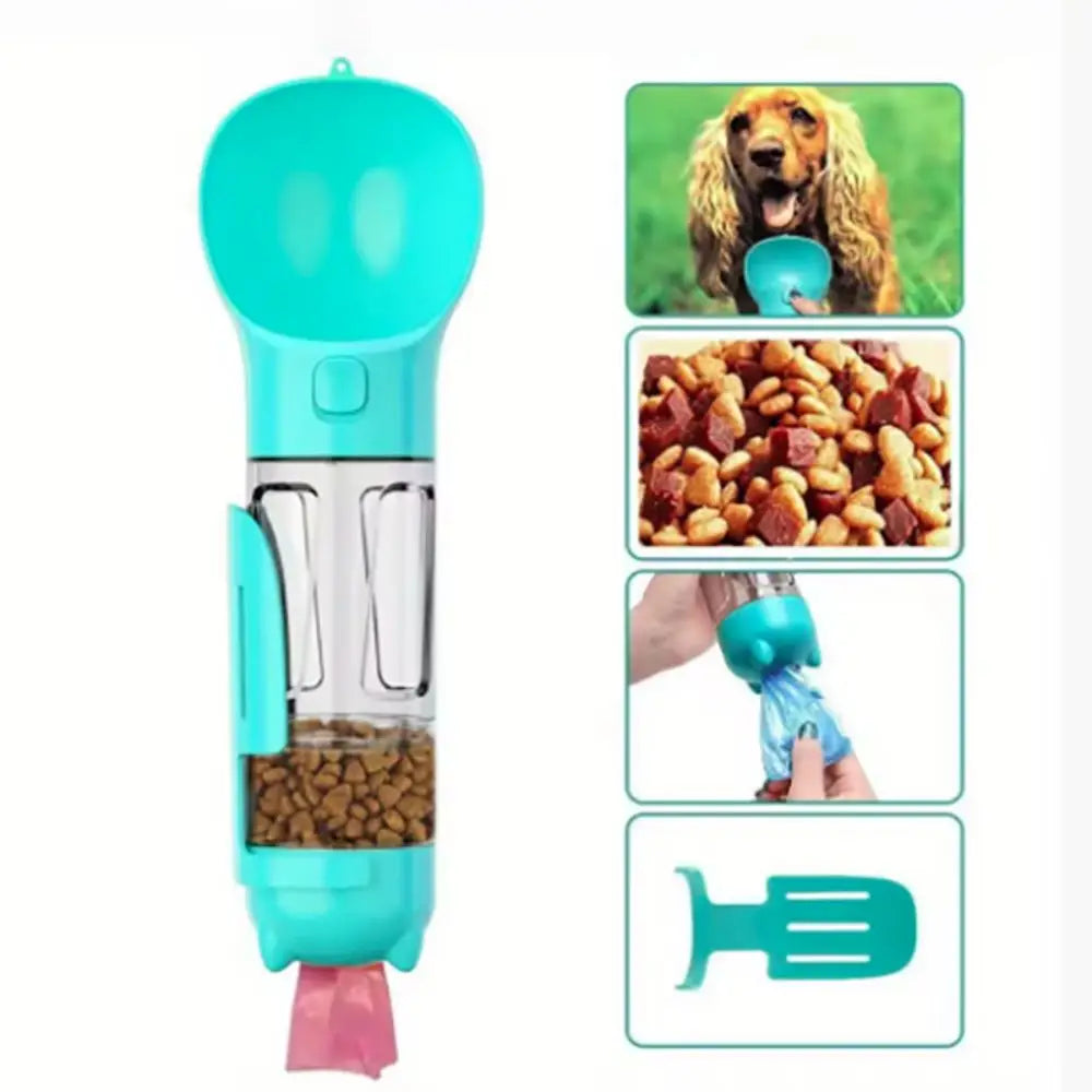 3-in-1 Portable Pet Water Bottle & Food Dispenser