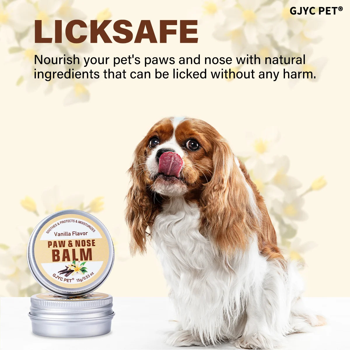 Pet Paw & Nose Balm Dog Cat Vanilla Scent Moisturizing Soothing Anti-Cracking Repairing Dry Cracked Natural Moisturizer