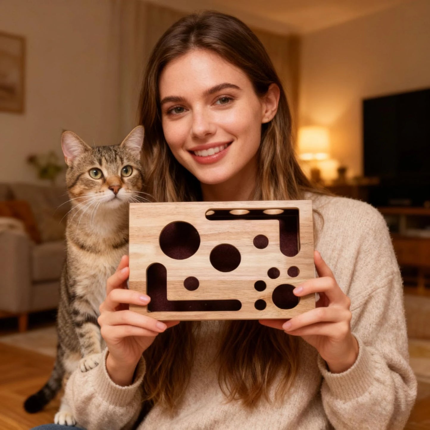 Cat Enrichment Puzzle Box for Playful Minds