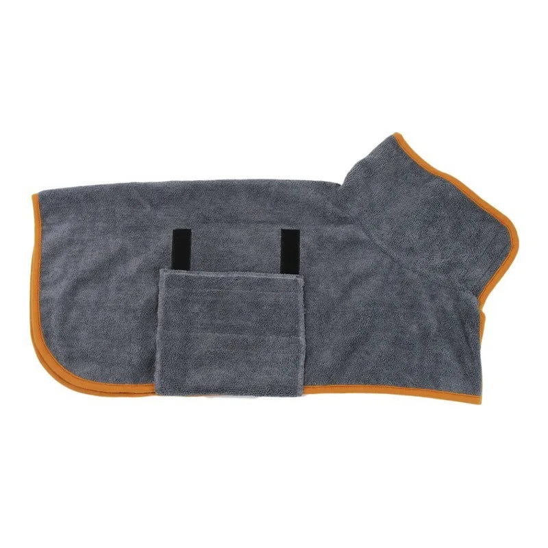 Super Absorbent Pet Towel Bathrobe for Large Dogs All-over Wrap Quick Drying Breathable Year-round Cleaning Dog Bathrobe Towels