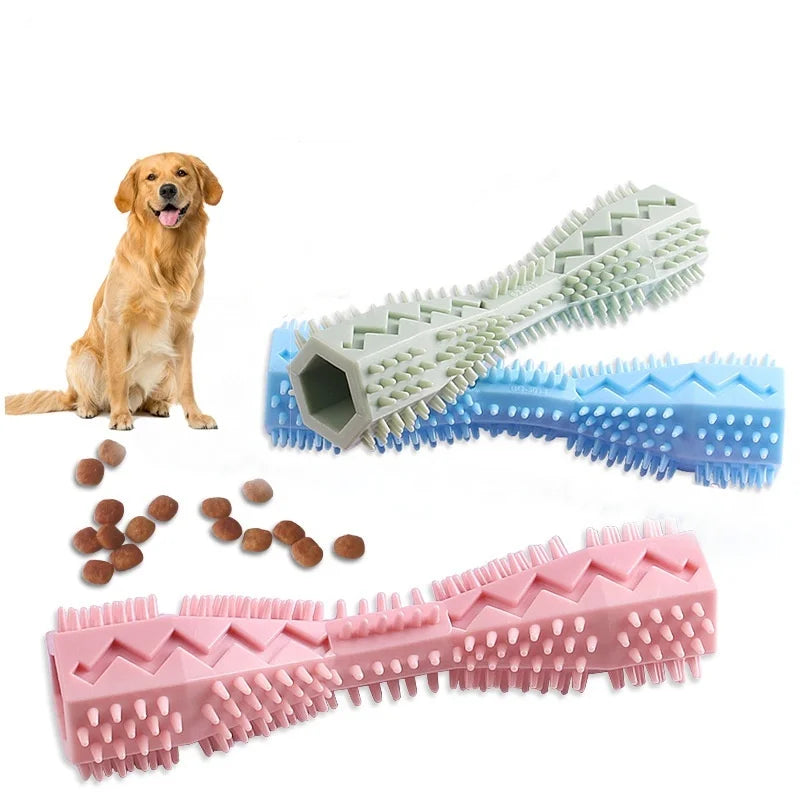 Dog Teething Toy Chew Stick Bite Resistant Fun Leak Proof Food Toy Pet Teether Cleaner Stick Cat and Dog Chewing Toys