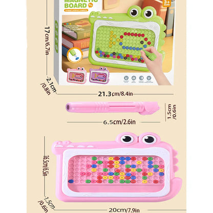 Magnetic Drawing Board For Kids Beads Doodle Writing Pad Educational Learning Toy Fine Motor Skills Travel Activity Gift For
