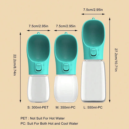 Leakproof Dog Water Bottle for Walks and Travel