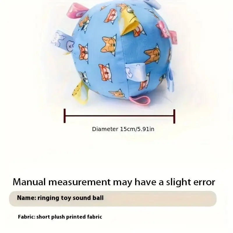 Dog Interactive Sound Ball Toy with Animal Patterns, Pet Ball Suitable, Outdoor Play and Training, Dog Toy with Lively Design