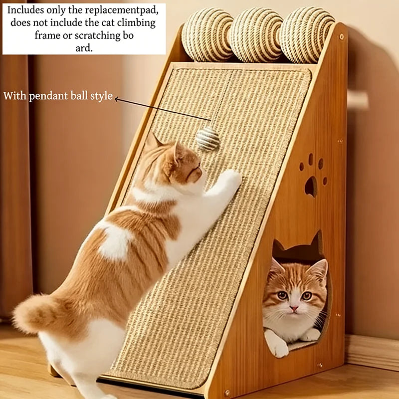 SpaceSaver Cat Scratcher with Hanging Play Ball
