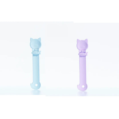 New cat food squeezer spoon for cat food; meat paste squeezer pet feeding spoon for cats supplies
