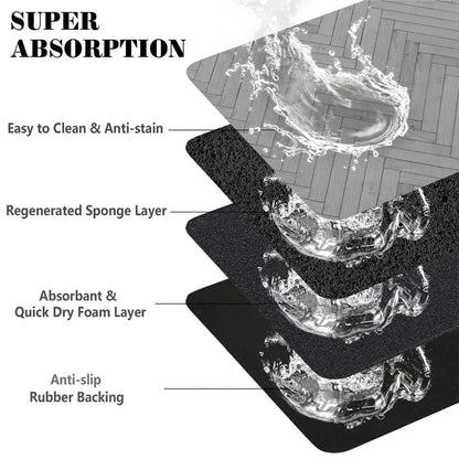 Absorbent Pet Bowl Mat for Mess-Free Feeding
