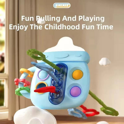 1pcs-Montessori Pull String Toys Cute Rabbit Radish Babies Sensory Toys Teethers Developmental Fine Motor Skills Toys Baby Gifts