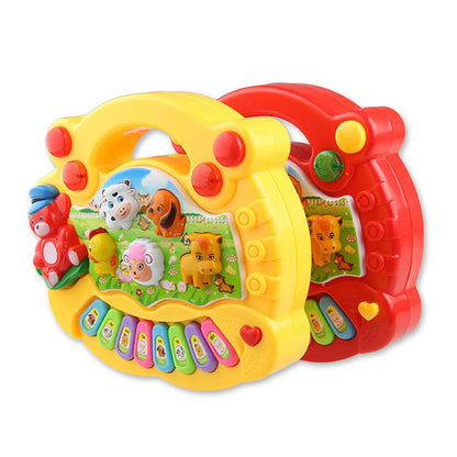 Farm Animal Kids Electronic Piano Toy Early Education Musical Instrument With Lights Sounds Red/Yellow 2026 Trending Sonidos