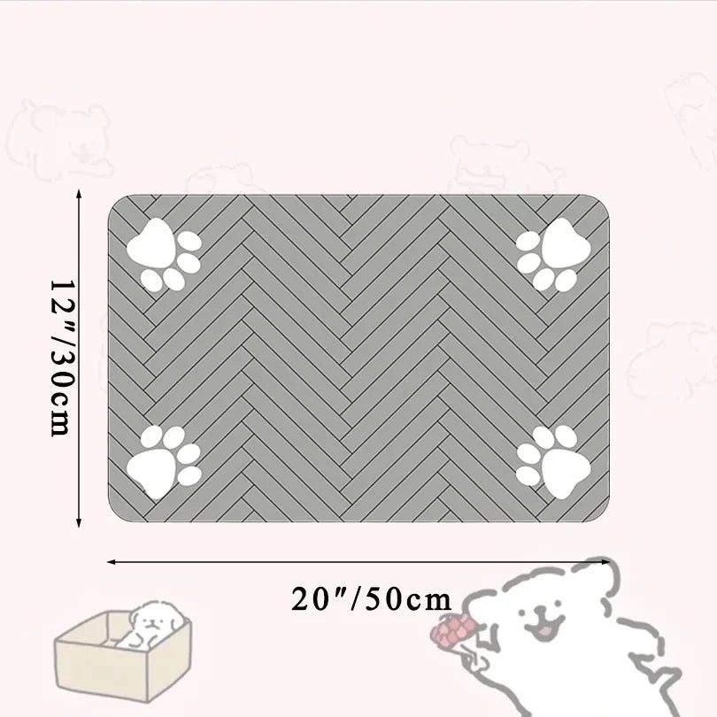 Absorbent Pet Bowl Mat for Mess-Free Feeding