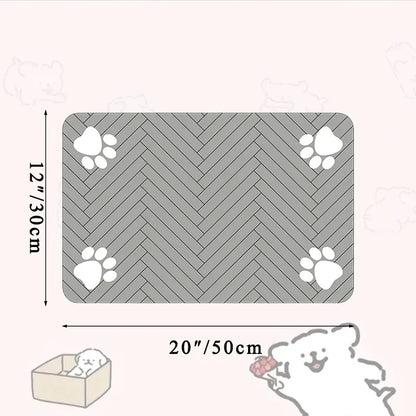 Absorbent Pet Bowl Mat for Mess-Free Feeding