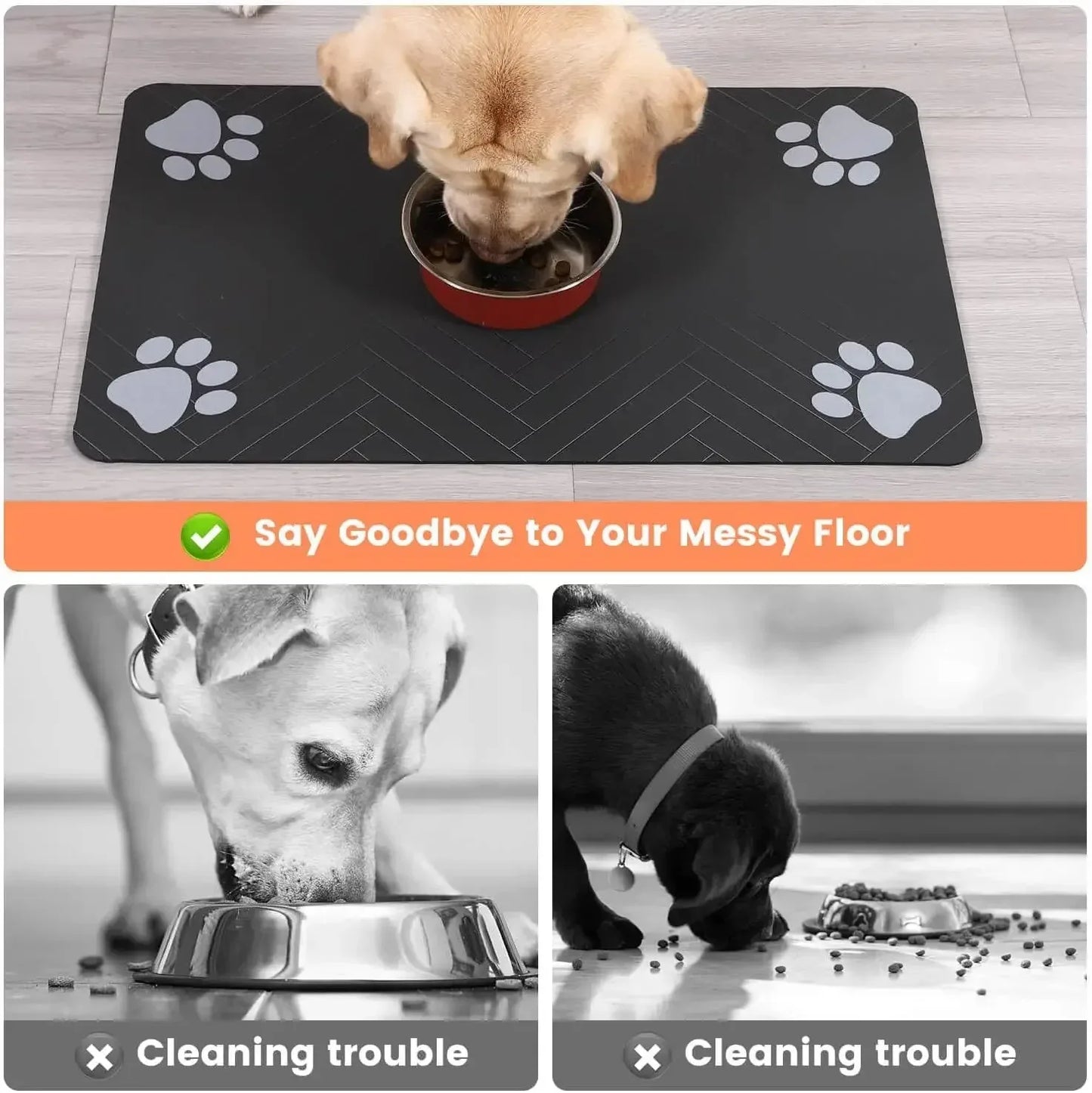 Waterproof Pet Feeding Mat for Dogs and Cats