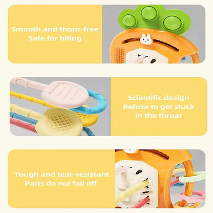 1pcs-Montessori Pull String Toys Cute Rabbit Radish Babies Sensory Toys Teethers Developmental Fine Motor Skills Toys Baby Gifts