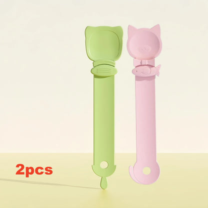 New cat food squeezer spoon for cat food; meat paste squeezer pet feeding spoon for cats supplies