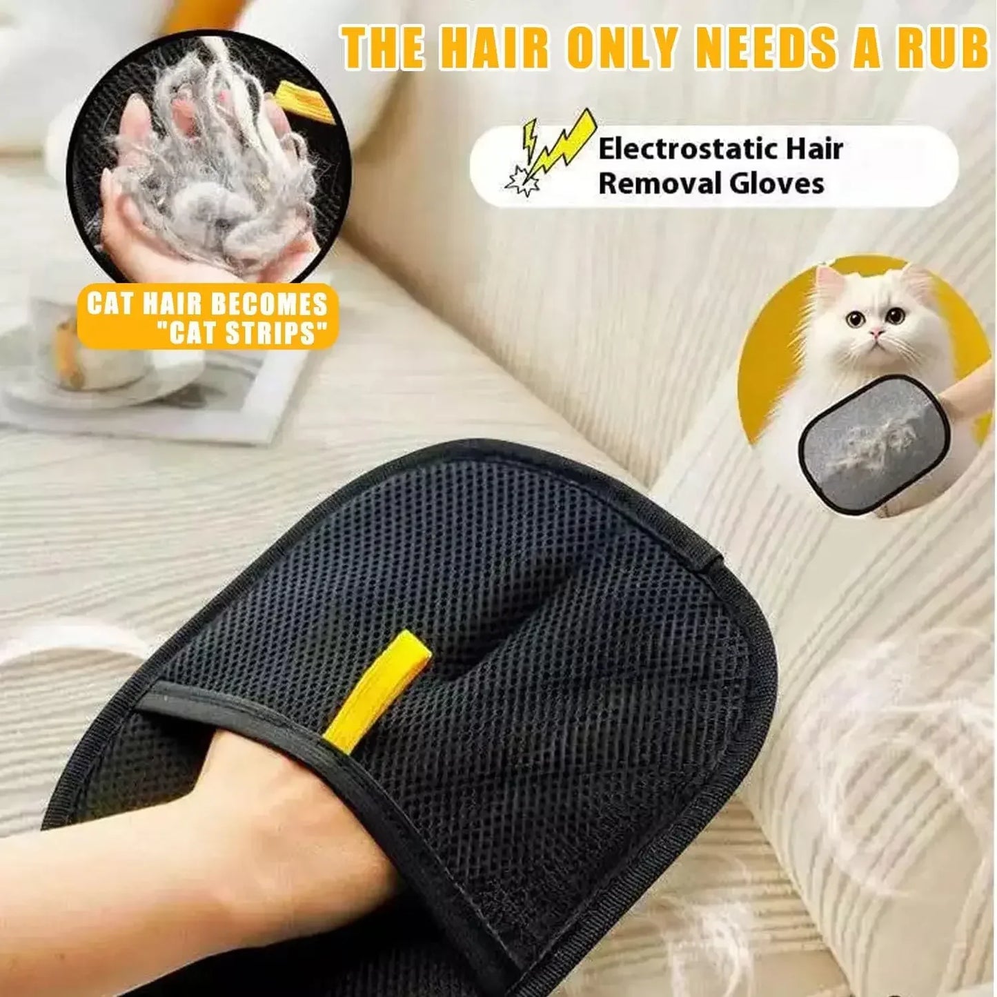 Double Sided Pet Hair Removal Glove
