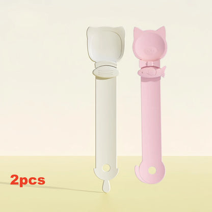 New cat food squeezer spoon for cat food; meat paste squeezer pet feeding spoon for cats supplies