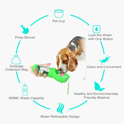 3-in-1 Portable Pet Water Bottle & Food Dispenser
