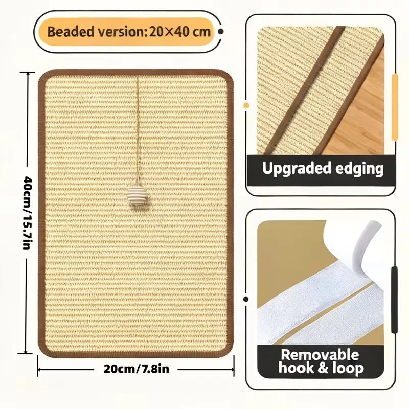 SpaceSaver Cat Scratcher with Hanging Play Ball