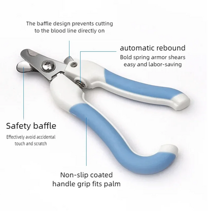 Professional Pet Nail Clipper Set Stainless Steel Dog Cat Trimmer Labor Saving With Safety Guard For Small Medium Pets Grooming